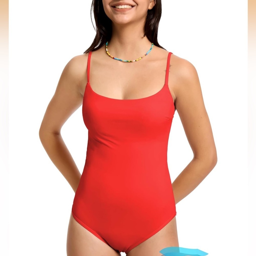 Beautikini Period Swimwear One Piece size S bright red Swimsuit Tummy Control
